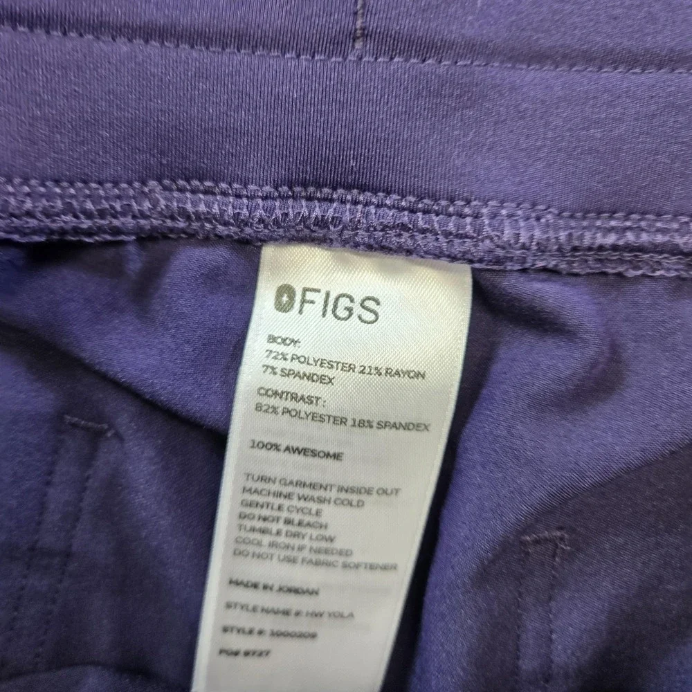 FIGS Pants Mens 36x32 Purple Cargo Relaxed Knit Polyester Viscose‎ Spandex